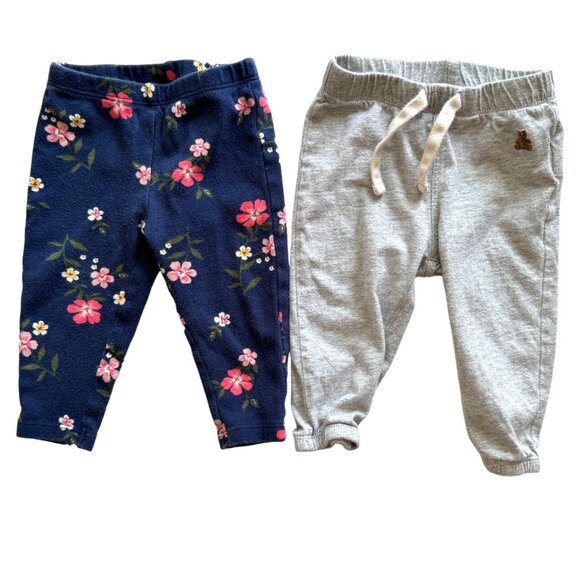 Baby Girls' Leggings Pants Bundle 4 Pairs 6-12M Pink Floral Casual Cute - Picture 3 of 4